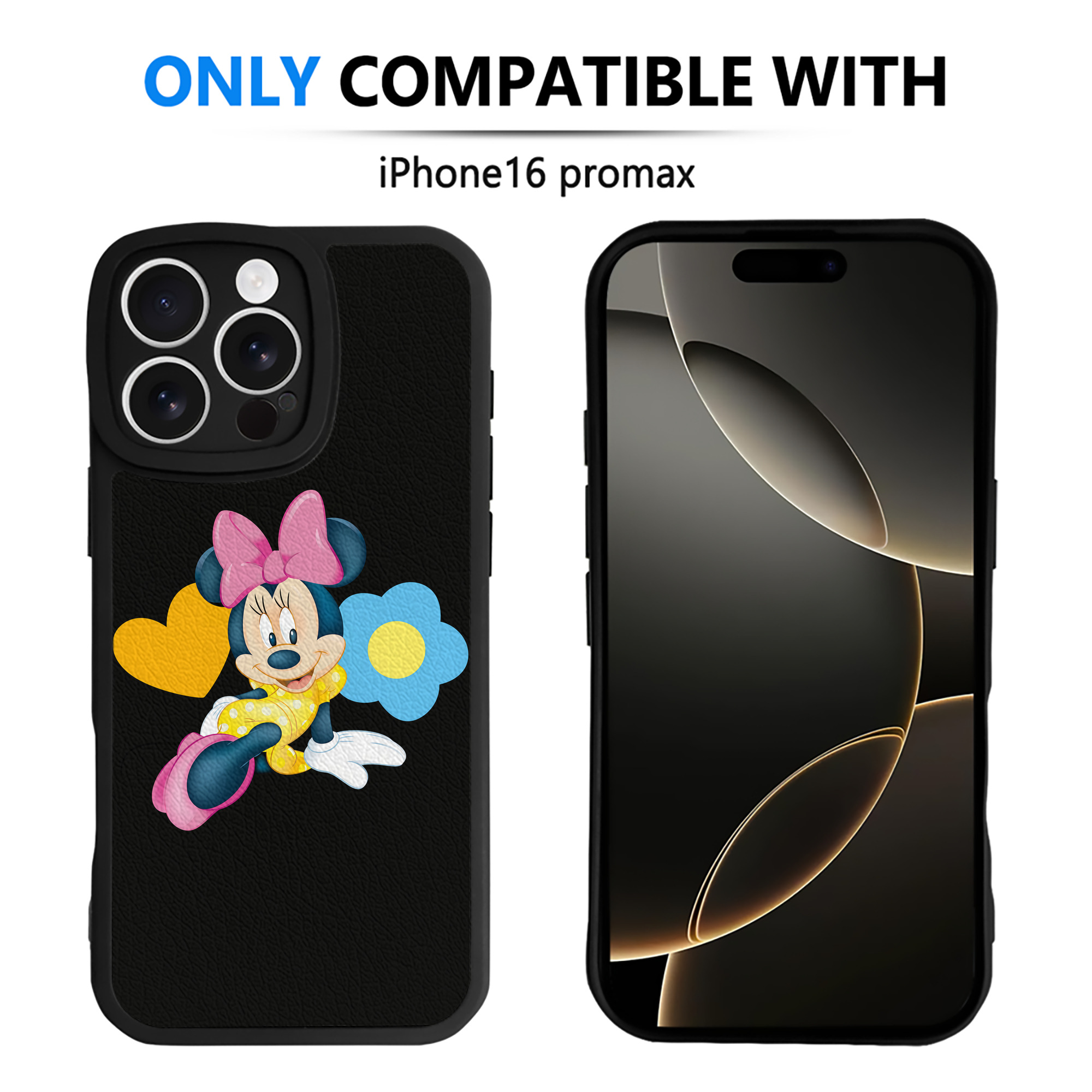 （画像用） ミッキーマウス Mickey Mouse 【iPhone 16シリーズ対応】シリコンスマホケース（レザー調） 材質：シリコン